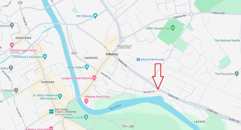 Kilkenny protest map.png