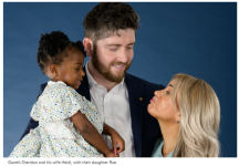 Gareth Sheridan and his wife Heidi, with their daughter Roe.png